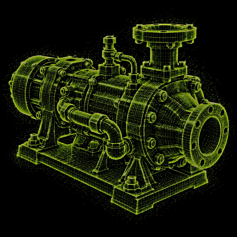 Point-cloud scan of Fuel Pump #2 captured before the previous repair
